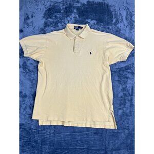 Polo Ralph Lauren Yellow Short Sleeve Polo Shirt With Embroidered Logo Mens L